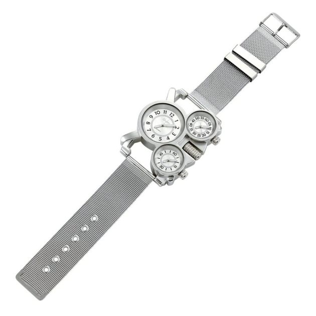 montre-à-horloge---quartz-militaire---bracelet-analogique-+-acier-inoxydable-en-maille-métallique-durable