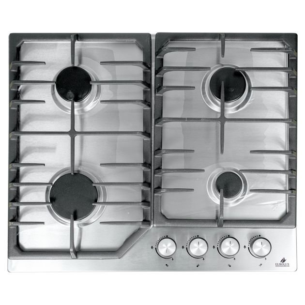 plaque-de-cuisson-encastrable---eurolux---4-feux---allumage-électrique---60-x-60-cm---sb021---inox---garantie-6-mois