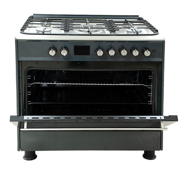 cuisinière-à-gaz---super-flame---full-option---5-feux---60-x-90-cm---sf-fg9502gbza---grand-four---avec-panneau-de-commande-numérique---gris-foncé---garantie-6-mois