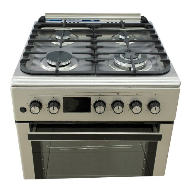 cuisinière-à-gaz---super-flame---toutes-options---4-feux---60-x-60-cm---sf-ff6402gbzg---avec-panneau-de-commande-numérique---inox---garantie-6-mois