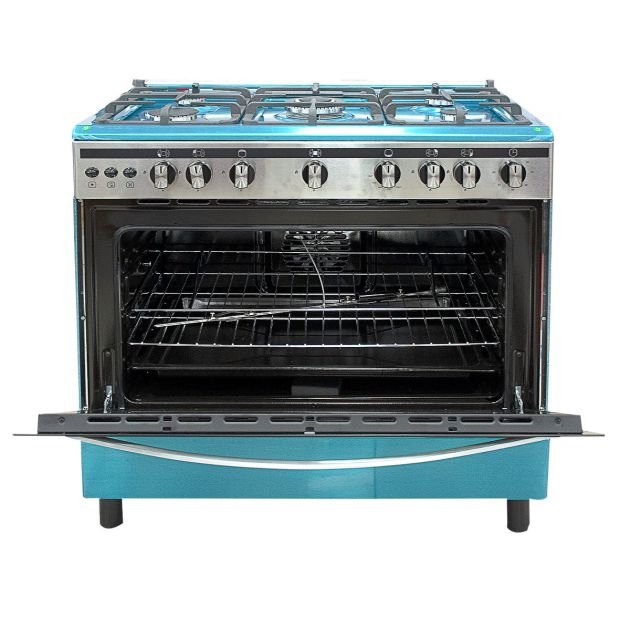 cuisinière-à-gaz-fiabtec---full-option---ft-f900-ss430-matt---5-feux---60-x-90-cm---grand-four---inox---garantie-6-mois