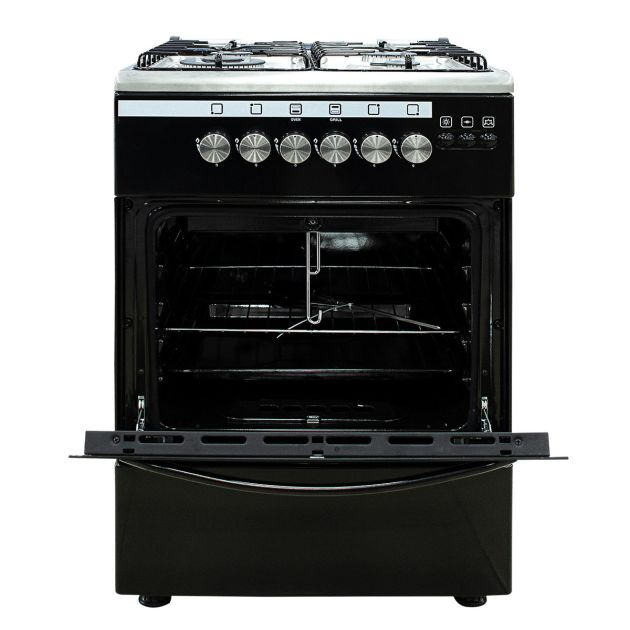 cuisinière-à-gaz-fiabtec---full-option---ft-es70-ss430---4-feux---60-x-60-cm---noir---garantie-6-moi