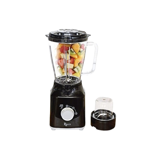 blender-2-en-1---roch---1.5-l---avec-verrouillage-de-sécurité---rbl-119-c---400-watts---1-bol-de-broyage-en-plastique---2-vitesses-+-pulse---noir---garantie-3-mois