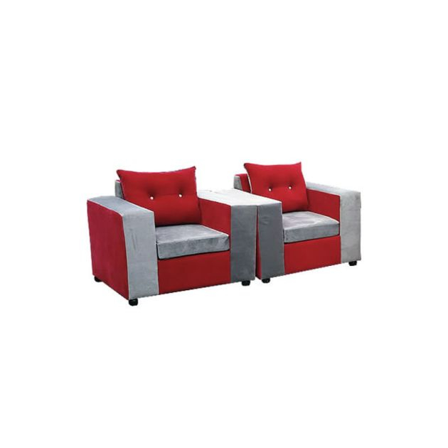 salon-d'angle-moderne-+-2-fauteuils---05-places---velours---rouge/gris