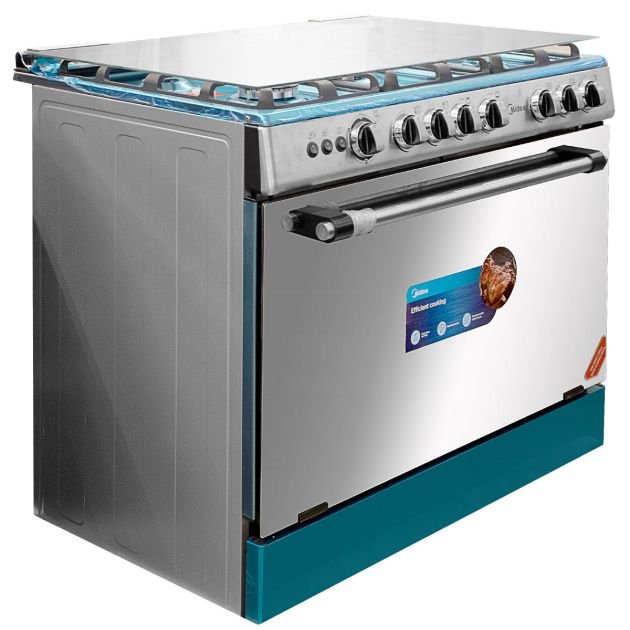 cuisinière-midea---5-foyers-60-*-90-md988-inox---grand-four-garantie-6-mois