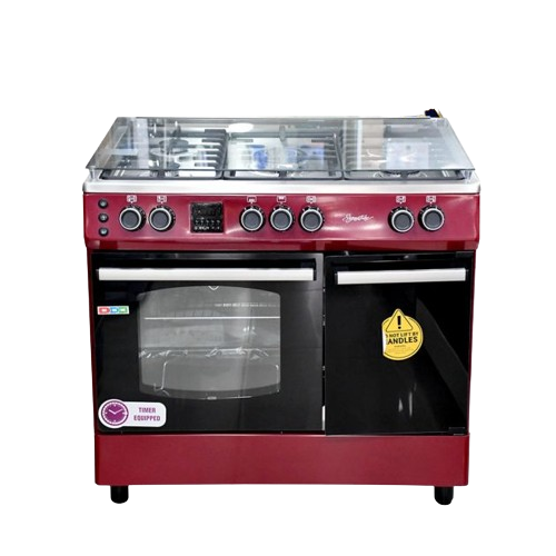 cuisinière-signature---5-foyers---60-x-90-cm---inox---rouge---garantie-6-mois