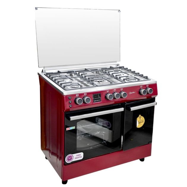 cuisinière-signature---5-foyers---60-x-90-cm---inox---rouge---garantie-6-mois