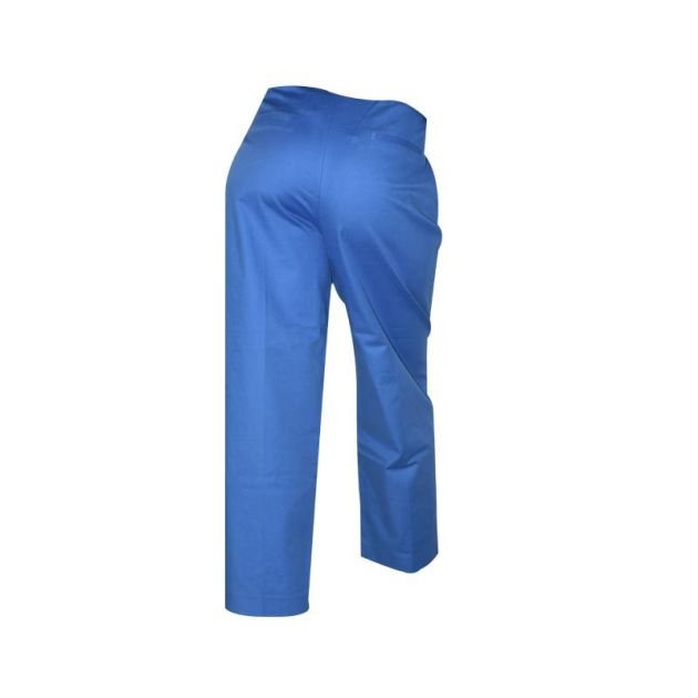 pantalon-à-coupe-large-en-coton---bleu