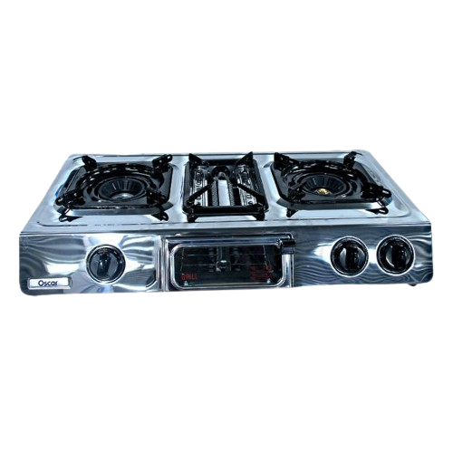 plaque-de-cuisson-à-gaz-automatique---oscar---osc-301---2-feux-+-compartiment-pour-le-grill---gris---garantie-6-mois
