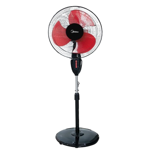 ventilateur-midea-16-pouces---fs40-11mg---125-w---3-vitesses---3-hélices---noir-et-rouge---garantie-3-mois