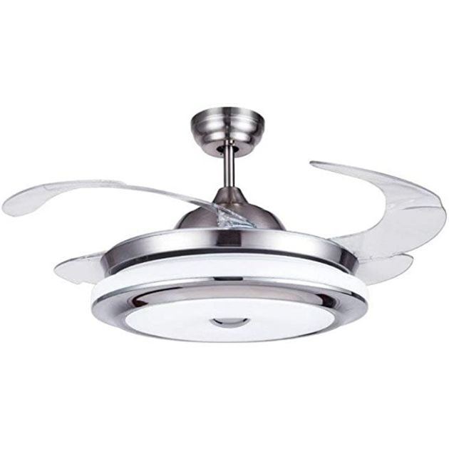 ventilateur-de-plafond-avec-lumières-et-télécommande---rove---rf-licf0b---3-pales---pour-salle-à-manger,-chambre-à-coucher---36-pouces---argent---garantie-3-mois