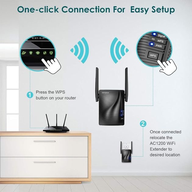 répéteur-wifi---double-bande---rockspace-ac1200---1200-mbps---6-mois