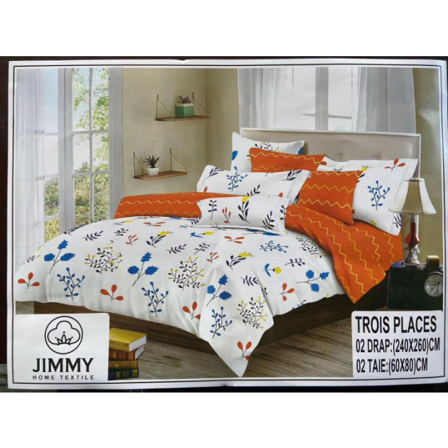 drap---jimmy---ab508---240x260-cm---2-draps---2-taies-d'oreiller---3-places---100%-coton---multicolor