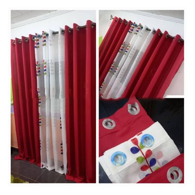 lot-de-2-rideaux-occultant-lourd---voilage-transparent---140-cm-x-250-cm---rouge