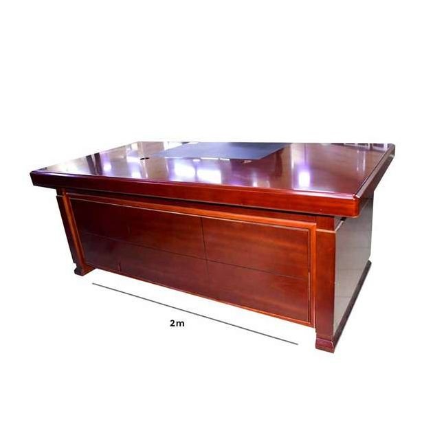 table-de-bureau---vernis---1.8metre---2-tiroirs