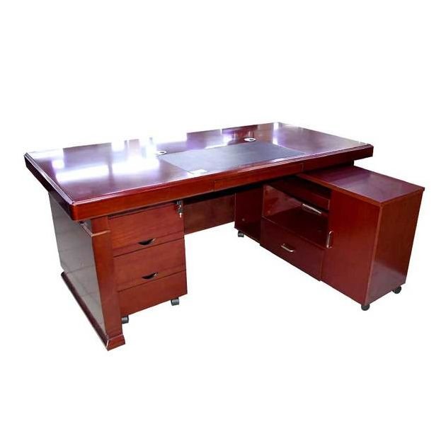 table-de-bureau---vernis---1.8metre---2-tiroirs