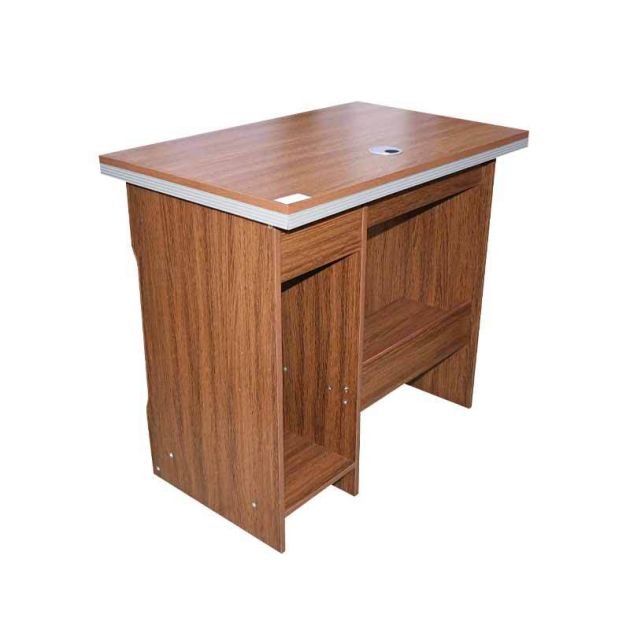 table-de-bureau-à-2-tiroirs---80cm---bois-importé---marron