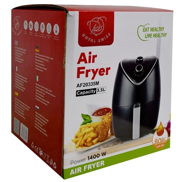 friteuse-sans-huile/air-anti-adhésive---royal-swiss---af20335m---3,5-litres---1400-watts---noir---garantie-3-mois