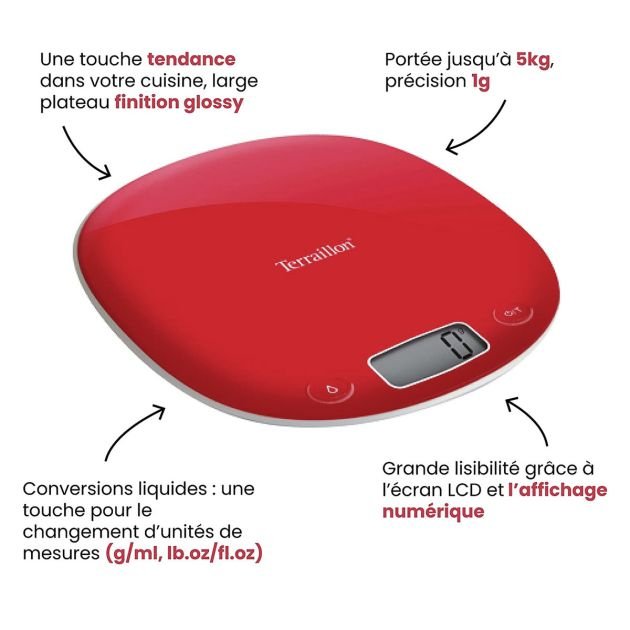 balance-de-cuisine-avec-conversion-d'unité-de-mesure---terrallion---1kg-5kg---rouge---3-mois