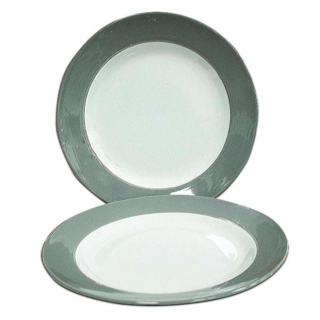 assiettes-rondes---lot-de-6-pièces---assiette-10.5-peinte-à-la-main---blanc/gris
