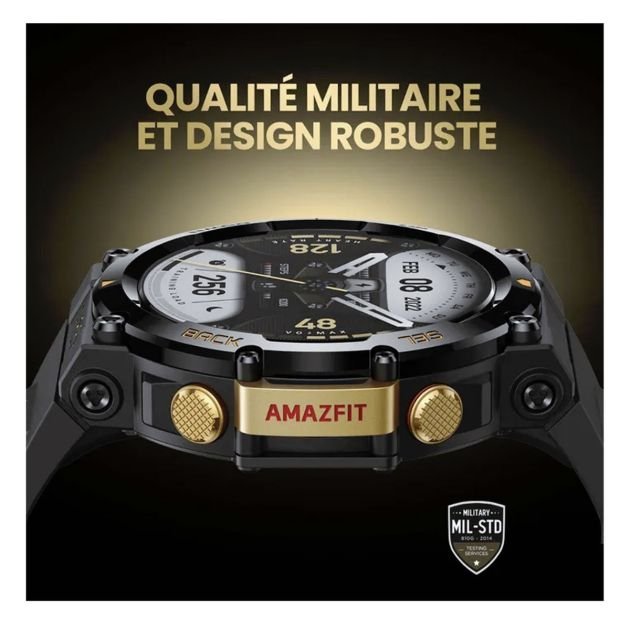 montre-de-sport-intelligente-amazfit-t-rex-2---gps-robuste-pour-l'extérieur---autonomie-de-24-jours---plus-de-150-modes-sportifs---étanche