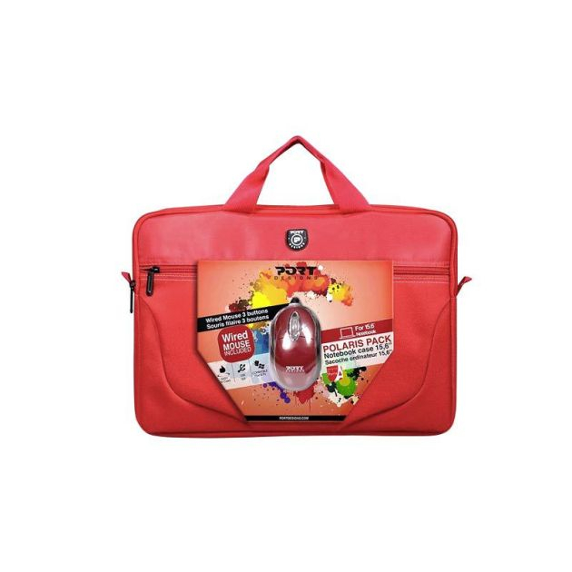 port-designs-polaris-bundle-15.6"-rouge-+-souris-usb