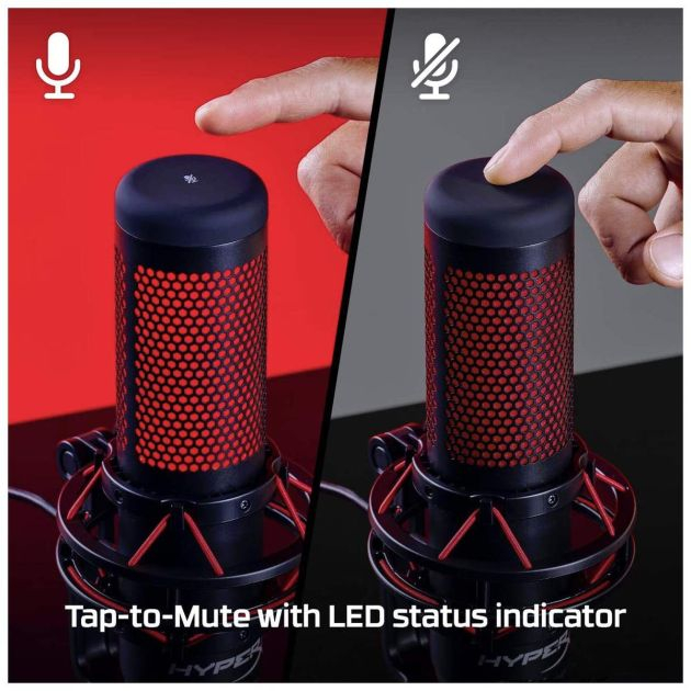 microphone-de-jeu-à-condensateur---hyper-x-hx---micqc--bk---usb---quad-cast---rouge