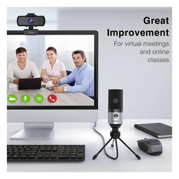 microphone-à-condensateur-en-métal---fifine-usb---k669b---pour-l'enregistrement-des-voix---argent