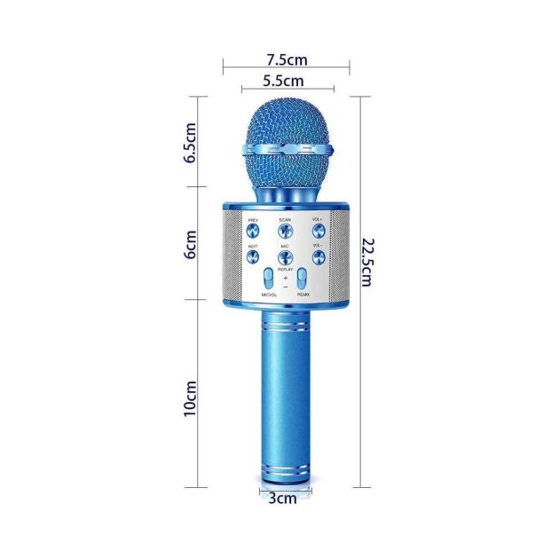 microphone-de-karaoké-sans-fil-bluetooth--appareil-de-karaoké-portable-à-main--pour-enfants-adultes-bleu