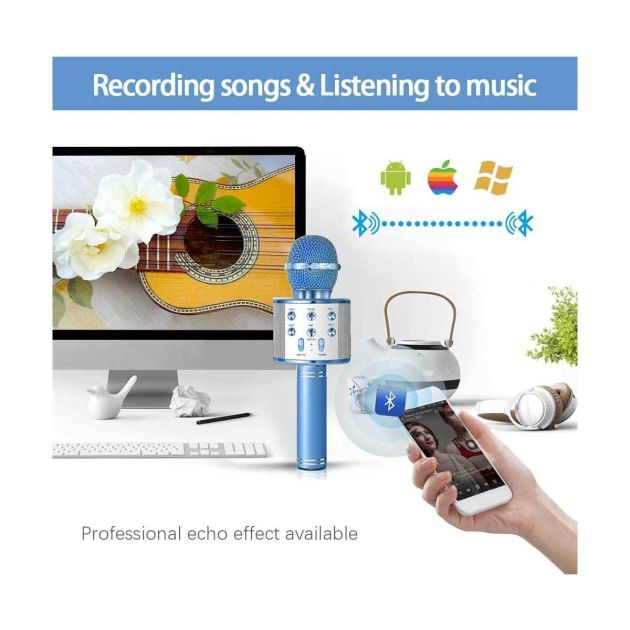 microphone-de-karaoké-sans-fil-bluetooth--appareil-de-karaoké-portable-à-main--pour-enfants-adultes-bleu