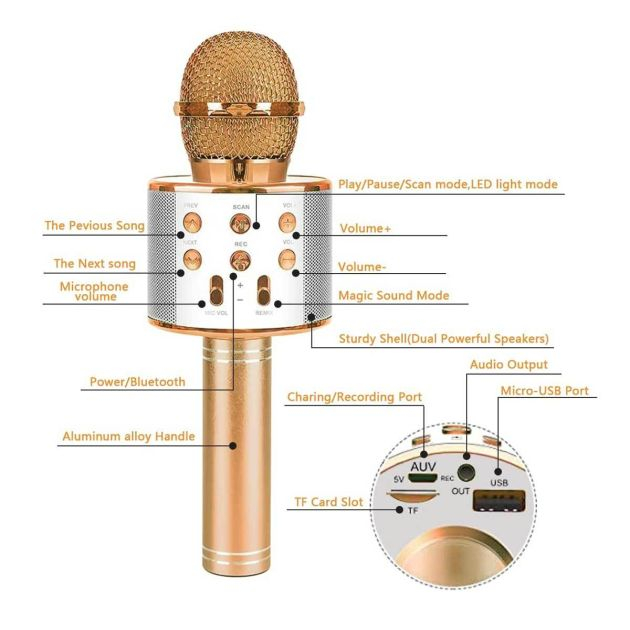 microphone-de-karaoké-sans-fil-bluetooth--appareil-de-karaoké-portable-à-main--pour-enfants-adultes-or
