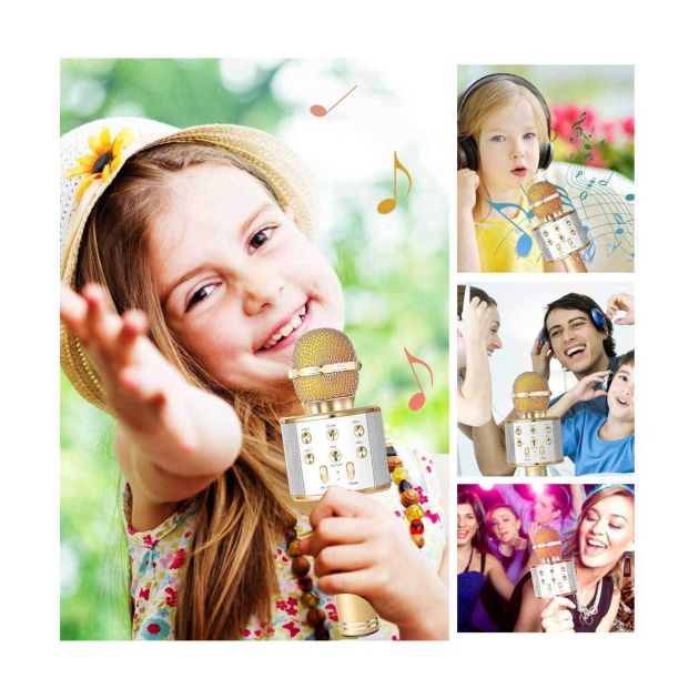 microphone-de-karaoké-sans-fil-bluetooth--appareil-de-karaoké-portable-à-main--pour-enfants-adultes-or