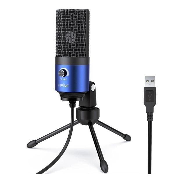 microphone-à-condensateur-en-métal--fifine-usb--k669b-pour-l'enregistrement-des-voix---bleu