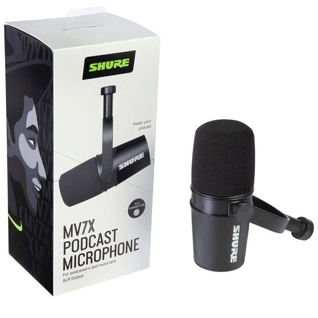 microphone-professionnel-pour-podcast---shure--mv7x---compatible-universel-xlr