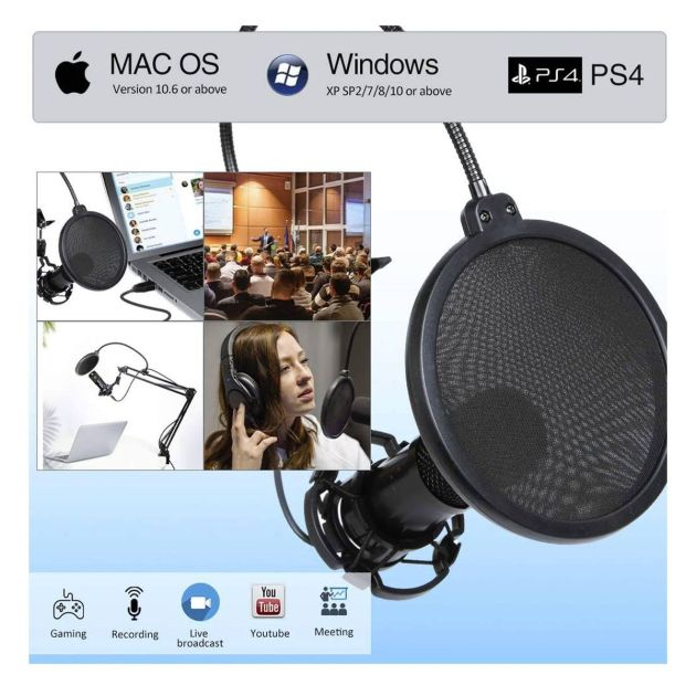 microphone-pc--microphone-à-condensateur-usb--accloo---microphone-plug-and-play-pour-l'enregistrement-professionnel