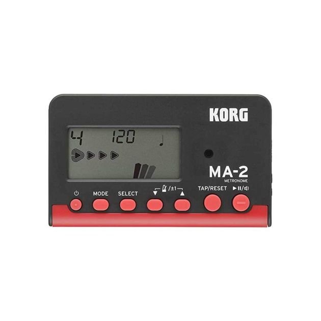 métronome-numérique---korg-ma2-bkrd---portable---à-cristaux-liquides---noir-et-rouge