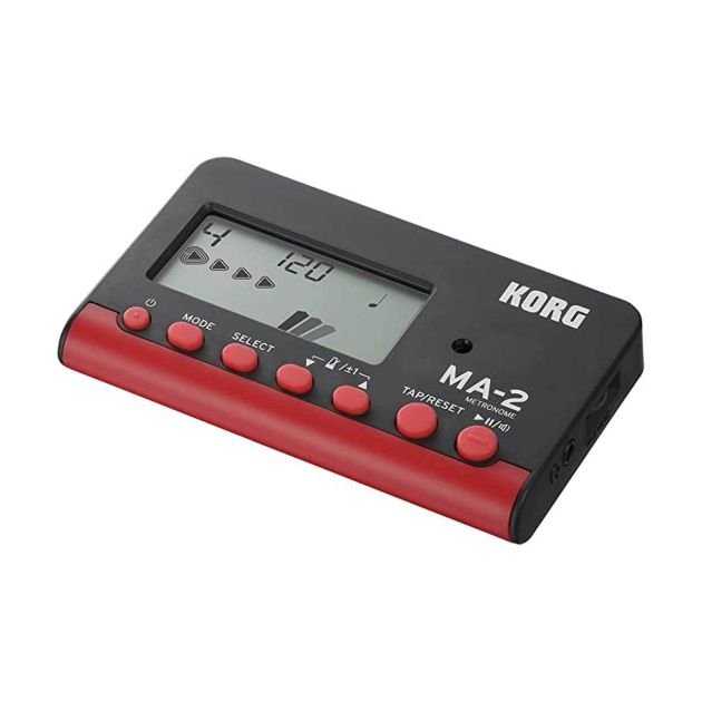 métronome-numérique---korg-ma2-bkrd---portable---à-cristaux-liquides---noir-et-rouge