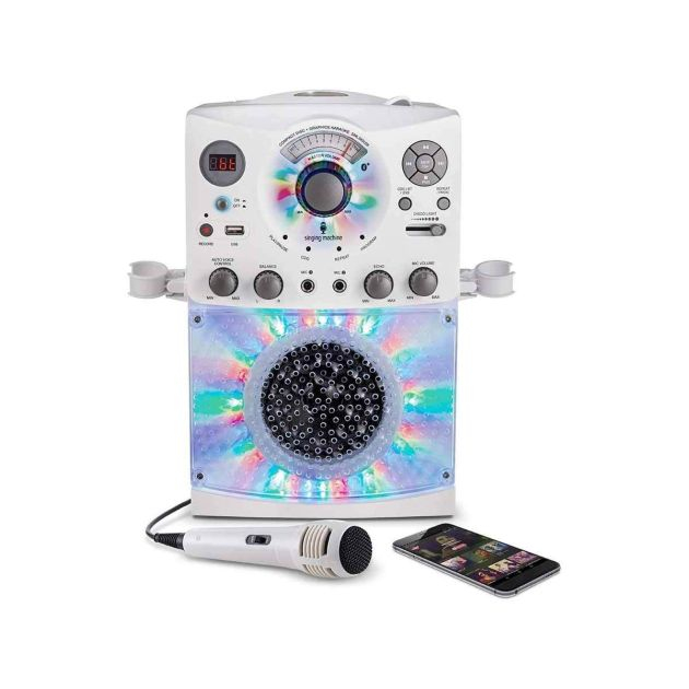 machine-à-chanter-sml385uw---système-de-karaoké-bluetooth---lumières-de-disco-led