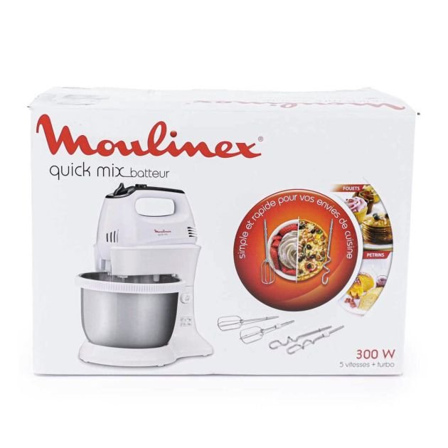 batteur-électrique-quick-mix---moulinex---hm3121b1---300w---bol-3,5l---blanc---4-mois