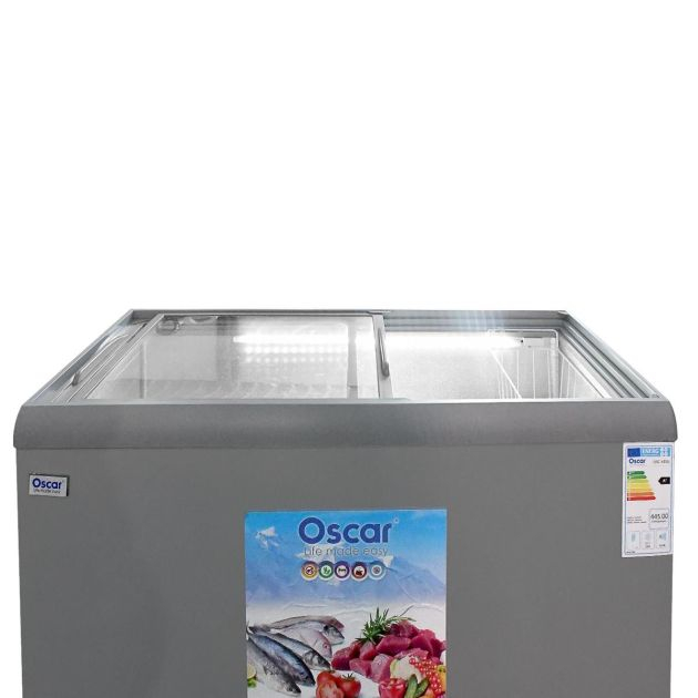 congélateur-coffre-double-porte-vitrine---oscar--osc-455g---288l---argent---garantie-06-mois