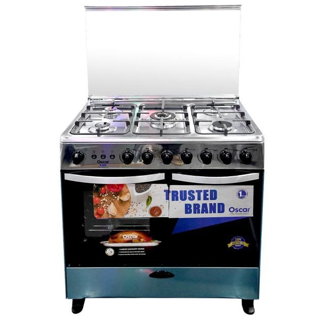 cuisinière-oscar-luxe-5-foyers---60x90--grand-four---inox---6mois-garantit