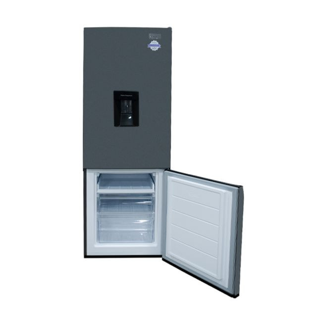réfrigérateur-combiné---roch---rfr-330-dbwd--b---252l-nofrost-avec-distributeur-d'eau---gris---garantie-6-mois