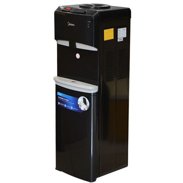 distributeur-d'eau---midea---yl1632---chaude/froide---avec-mini-réfrigérateur-incorporé--noir---garantie-6-mois
