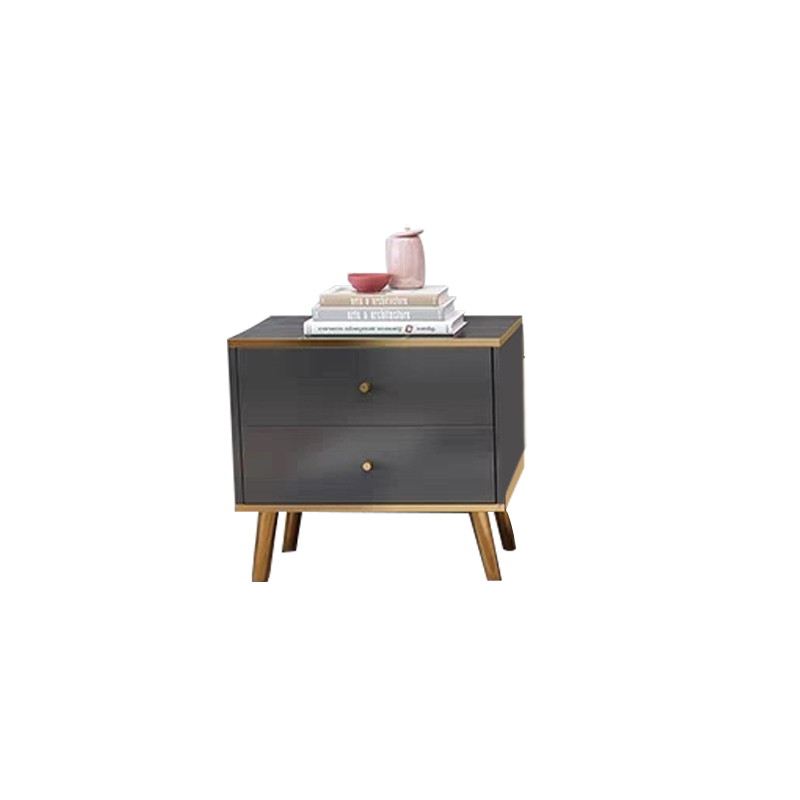petit-armoire-à-2-tiroirs,-noire-et-or-(hx23005)