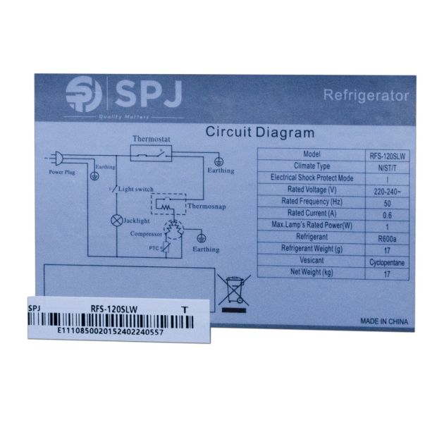 mini-réfrigérateur-de-bureau-/-chambre---spj---rfs-120slw---93litres---inox---garantie-06-mois