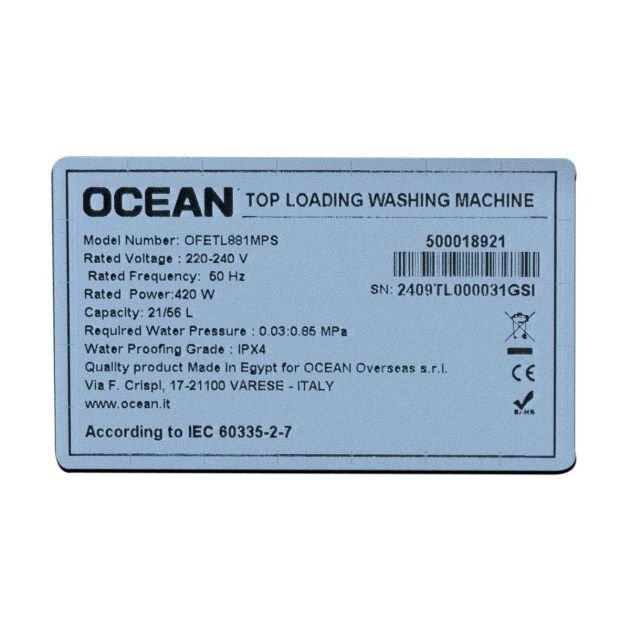 machine-à-laver-automatique---ocean---8kg---ofetl-881mps---chargement-par-le-haut---garantie-12-mois