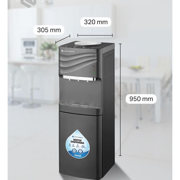 distributeur-d'eau---ligthwave---lw-wd-f11---froid/chaud/température-ambiante---protection-contre-la-surchauffe---acier-inoxydable---noir---garantie-12-mois