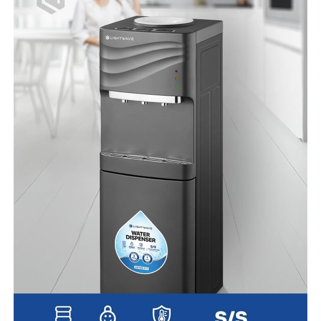 distributeur-d'eau---ligthwave---lw-wd-f11---froid/chaud/température-ambiante---protection-contre-la-surchauffe---acier-inoxydable---noir---garantie-12-mois