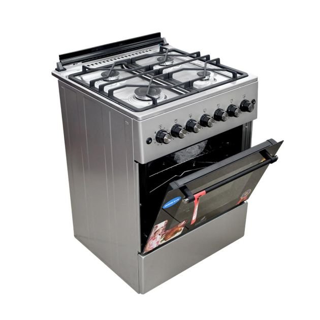 cuisinière-à-gaz-eurolux---eur.trendy---4-feux-+-four---60-x-60-cm---inox---6-mois-de-garantie