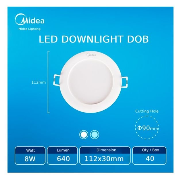spot-led-encastrable-rond-18w---6''--midea-mdl-dl60r18w-03---6500k---cadre-blanc